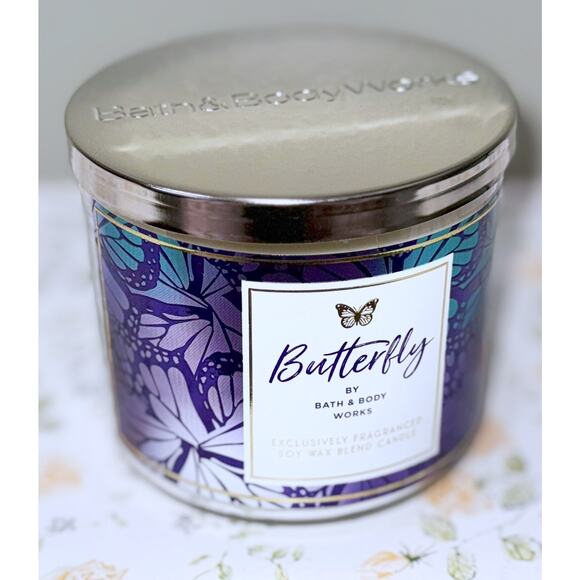 Bath & Body Works Butterfly Large 3-Wick Scented Candle 14.5oz - Picture 2 of 5